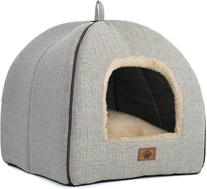 Outstanding WINDRACING Cat Bed for Indoor Cats – Cozy 15x15x15 Inch Cat Cave Foldable Tent Washable Cushion Reliable