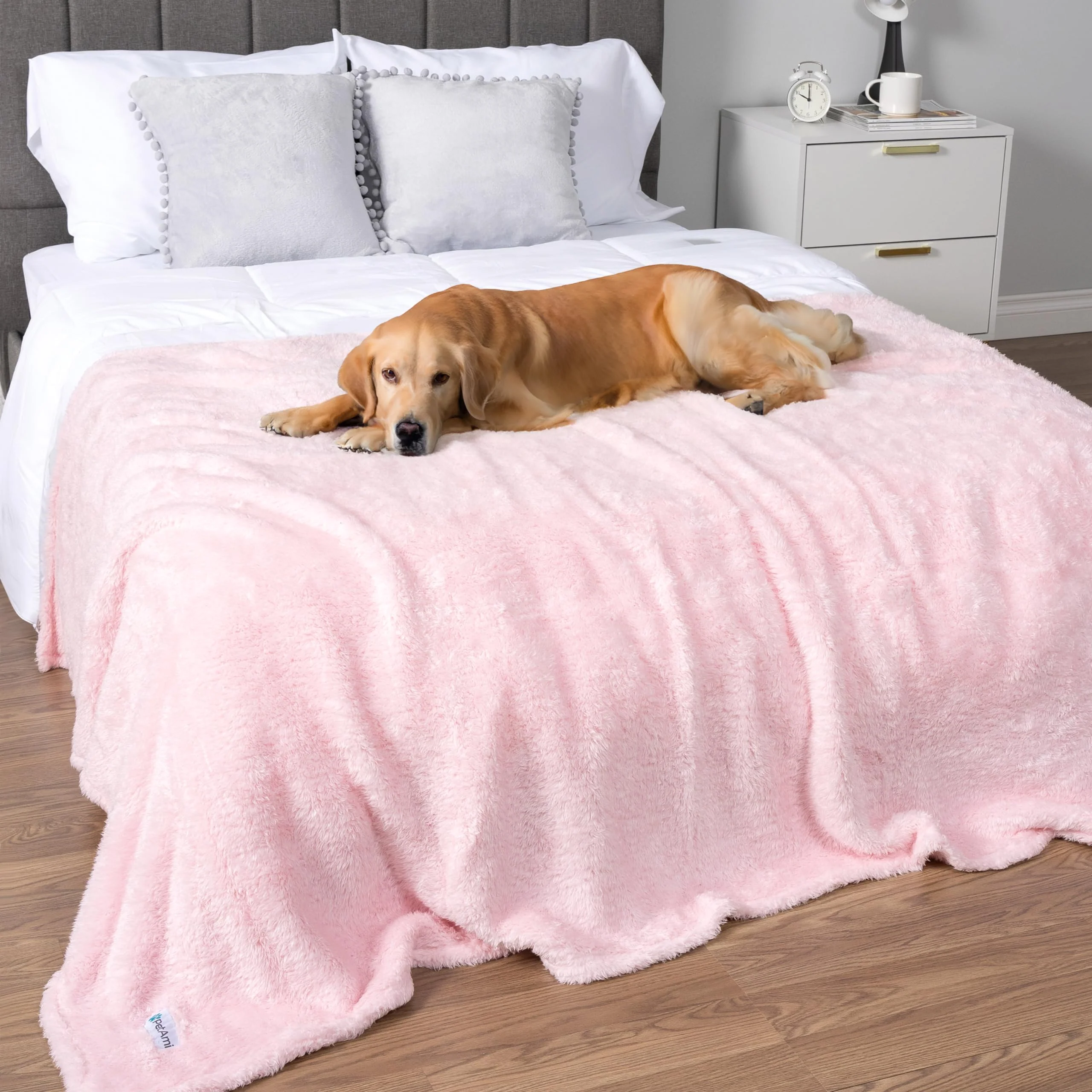 Dependable PetAmi Pink Fluffy Blanket 60×80 Soft Sherpa Fleece for Dogs Cats Proven