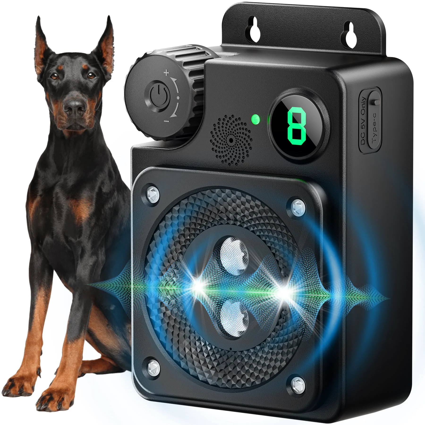 Sophisticated FORNIHE Ultrasonic Dog Bark Deterrent – 3 Modes 50ft Range Indoor Outdoor Secure