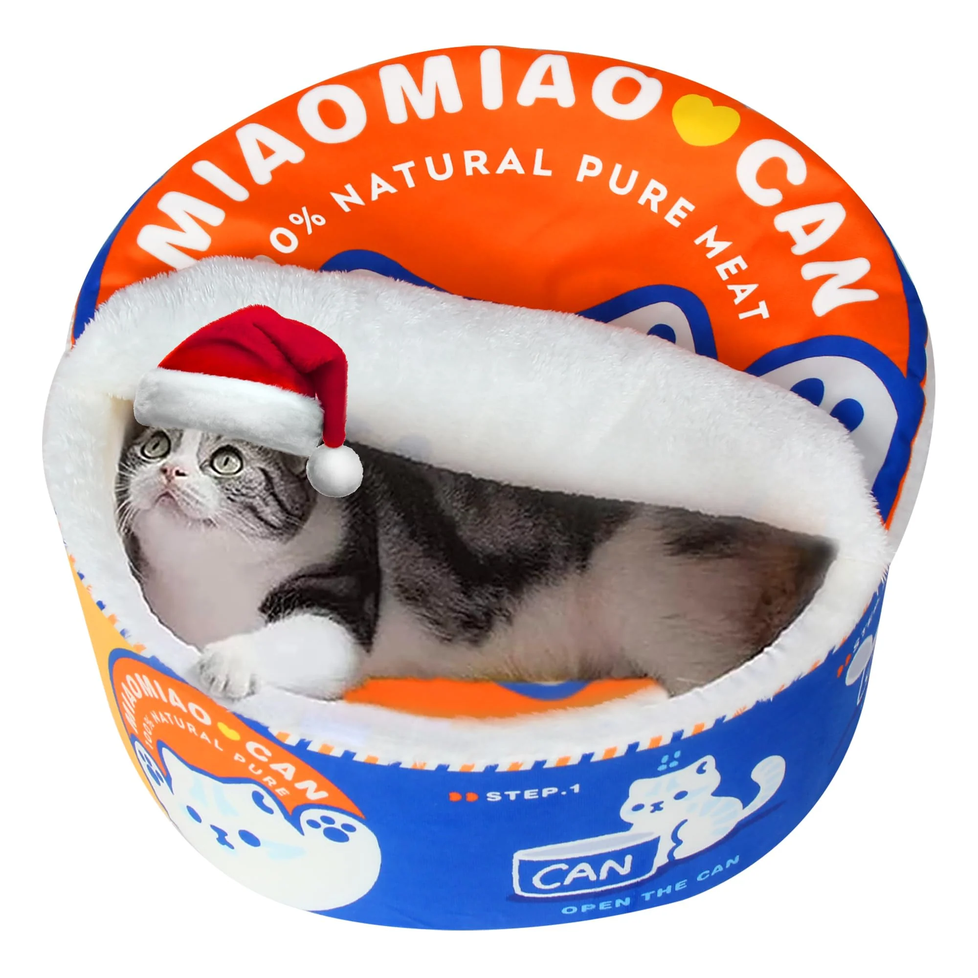 Advanced 寵幸 Ramen Noodle Dog Cat Bed Ultra-Soft Faux Fur Indoor Pet Nest Organic