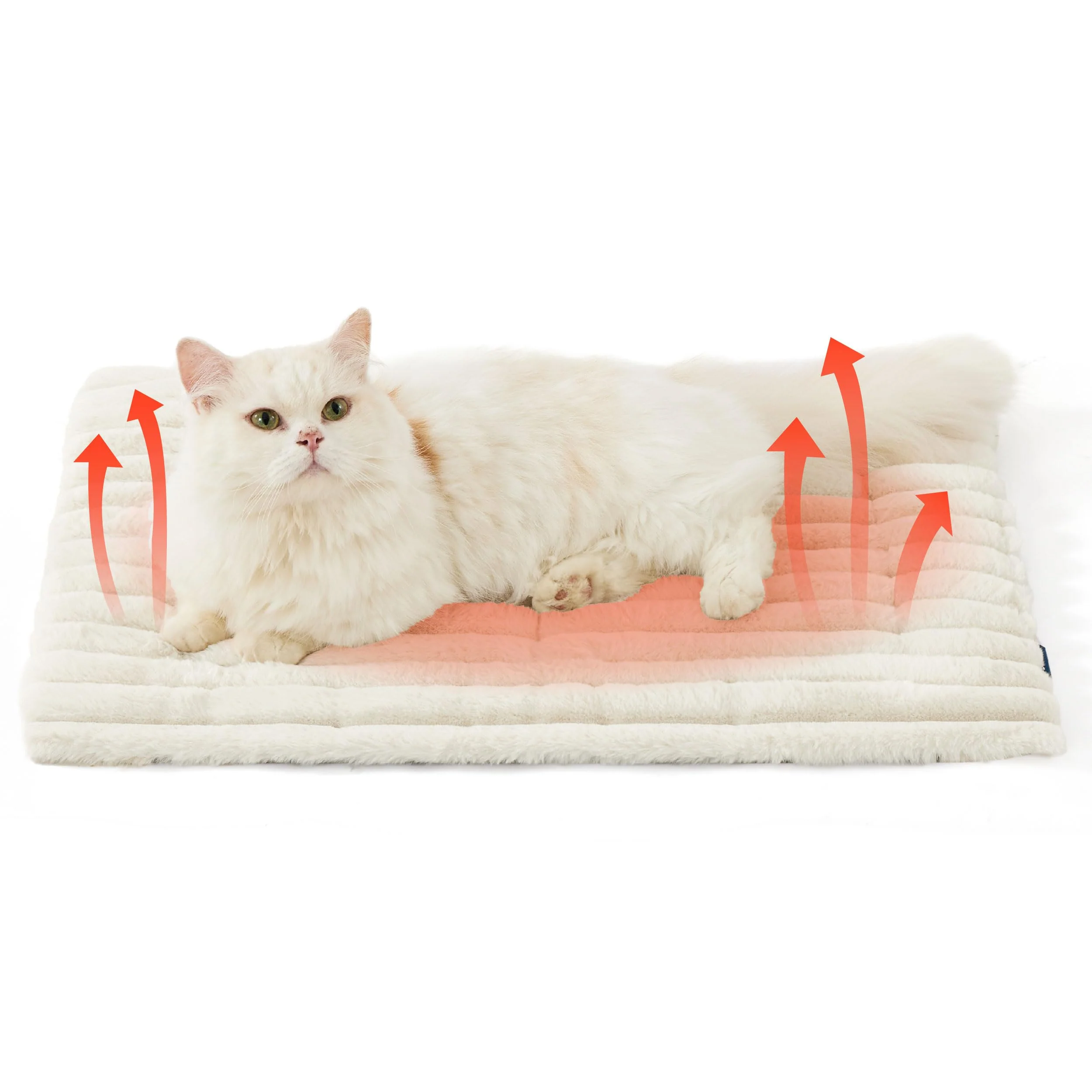Excellent Bedsure Self Warming Cat Bed Small Self-Heating Dog Crate Pad – 24×18 in White Non-Slip Washable Carefully Designed