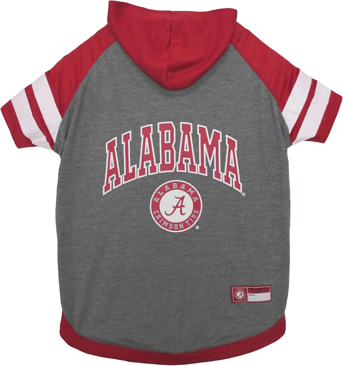 Solid NCAA Alabama Crimson Tide Hoodie for Dogs Cats Large Collegiate Licensed Dog Hoody Tee Shirt. Sports Hoody T-Shirt for Pets. College Sporty Dog Hoodie Shirt. High-End