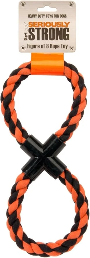 Premium Material Petface Seriously Strong Figure of 8 Rope Dog Toy Pure
