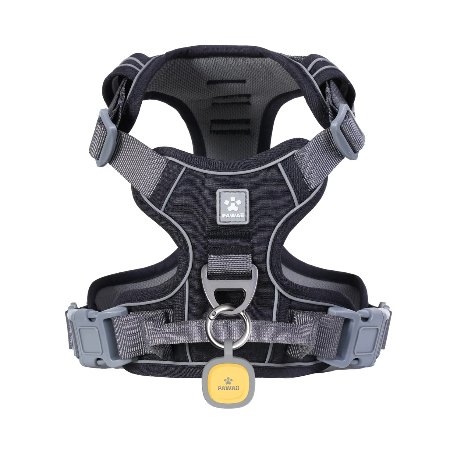 Artisan Pawaii No-Pull Dog Harness with Digital ID Tag Reflective Strips Front O-Ring Genuine
