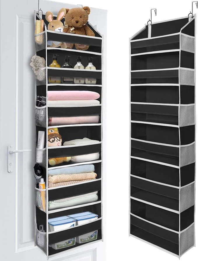 Long-Lasting ULG Over The Door Organizer with 6 Large Pockets 12 Side Pockets 50lbs Weight Capacity Door Hanging Organizer for Bedroom Bathroom BlackAbout ThisOverview Fine