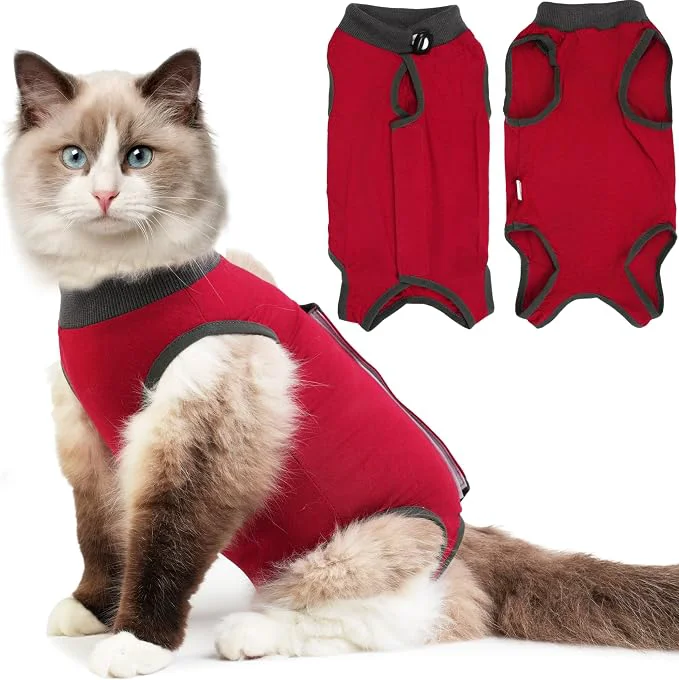 Minimalist Cat Recovery Suit After Surgery Breathable Cat Surgery Recovery Suit Versatile