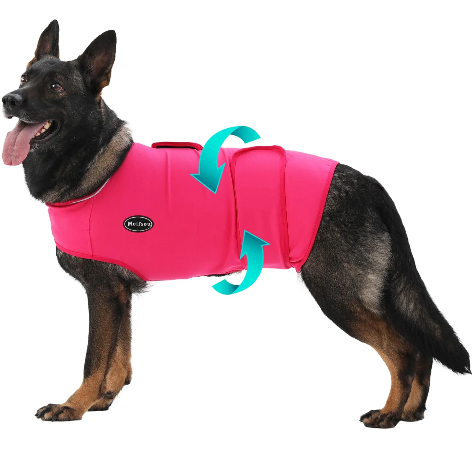 User-Friendly Meifsou Dog Anxiety Vest – Skin-Friendly Calming Jacket for Thunder Fireworks Vet Visits Proven