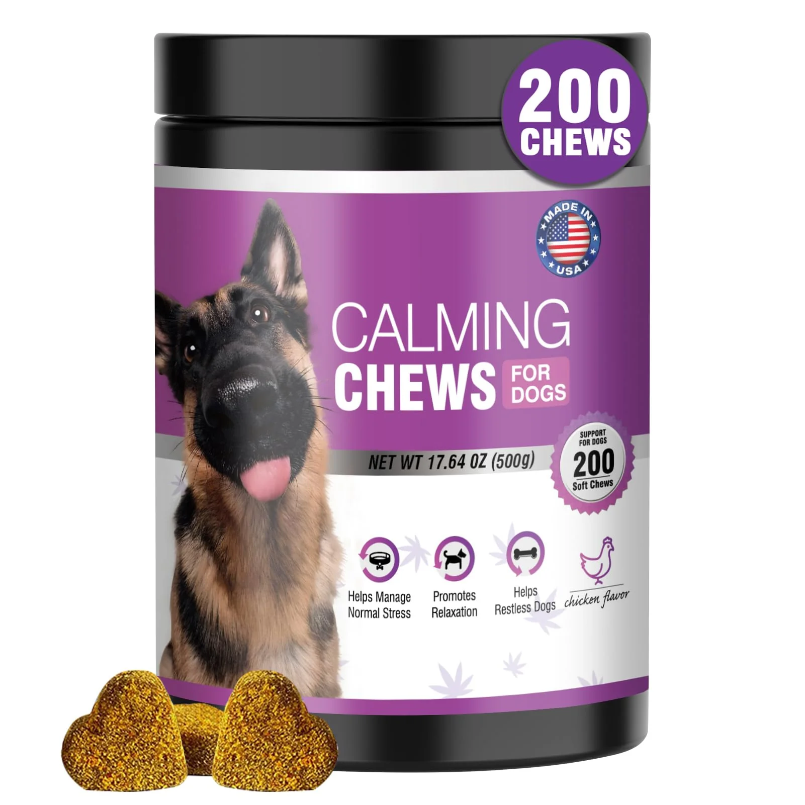 World-Class TTLXRL Hemp Calming Chews for Dogs – 200pc Anxiety Sleep Support Fast