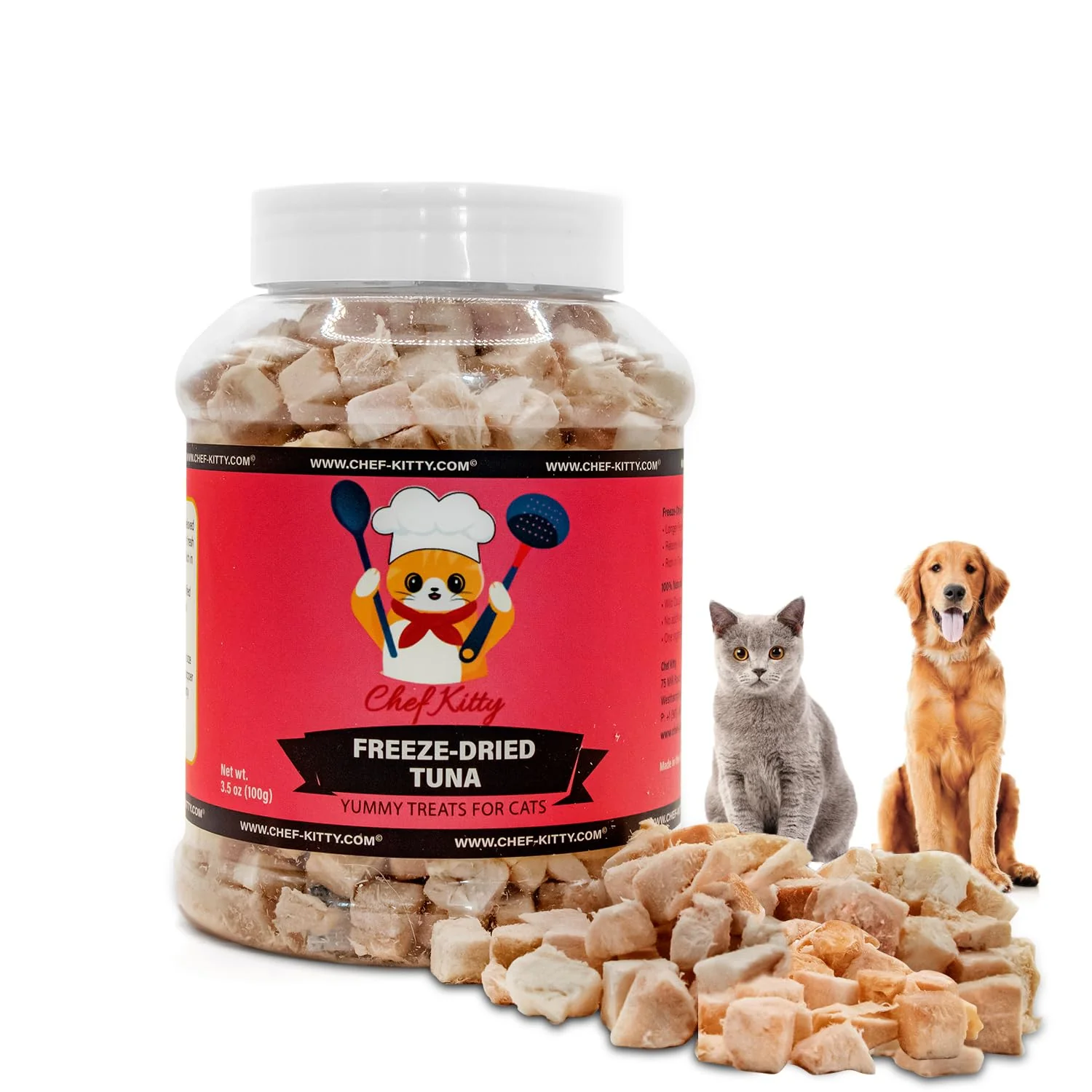 Durable Chef Kitty ze-Dried Tuna Treats – Wild-Caught Single-Ingredient Advanced