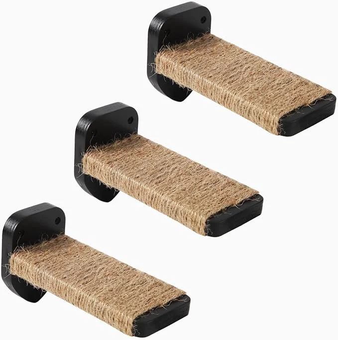 Fine Crafted 3 Pcs Cat Steps and Perches for Wall Climbing Shelf Premium