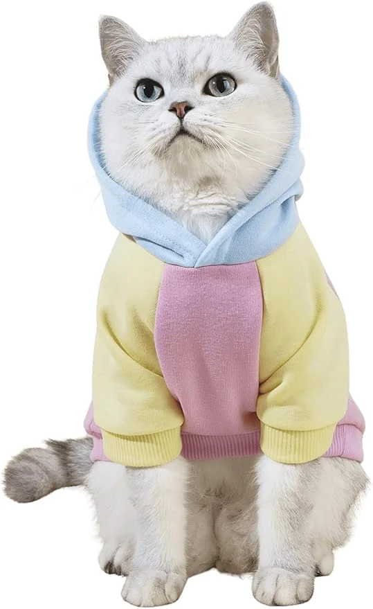 Comfortable QWINEE Basic Dog Hoodie Sweatshirt Puppy Sweater Warm Cat Costumes Pet Clothes Durable