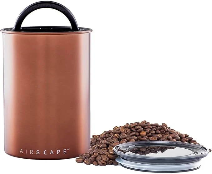 Long-Lasting Planetary Design Airscape Stainless Steel Coffee Canister Food Storage Container US Patented Inner Plunger Lid REMOVES Excess Oxygen Don’t Buy airtight Buy AIR-Less Medium Brushed Copper About ThisOverview Sustainable
