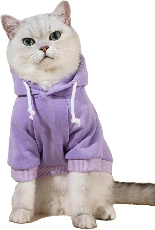Elegant QWINEE Basic Dog Hoodie Sweatshirt Puppy Sweater Warm Cat Costumes Pet Clothes Exceptional