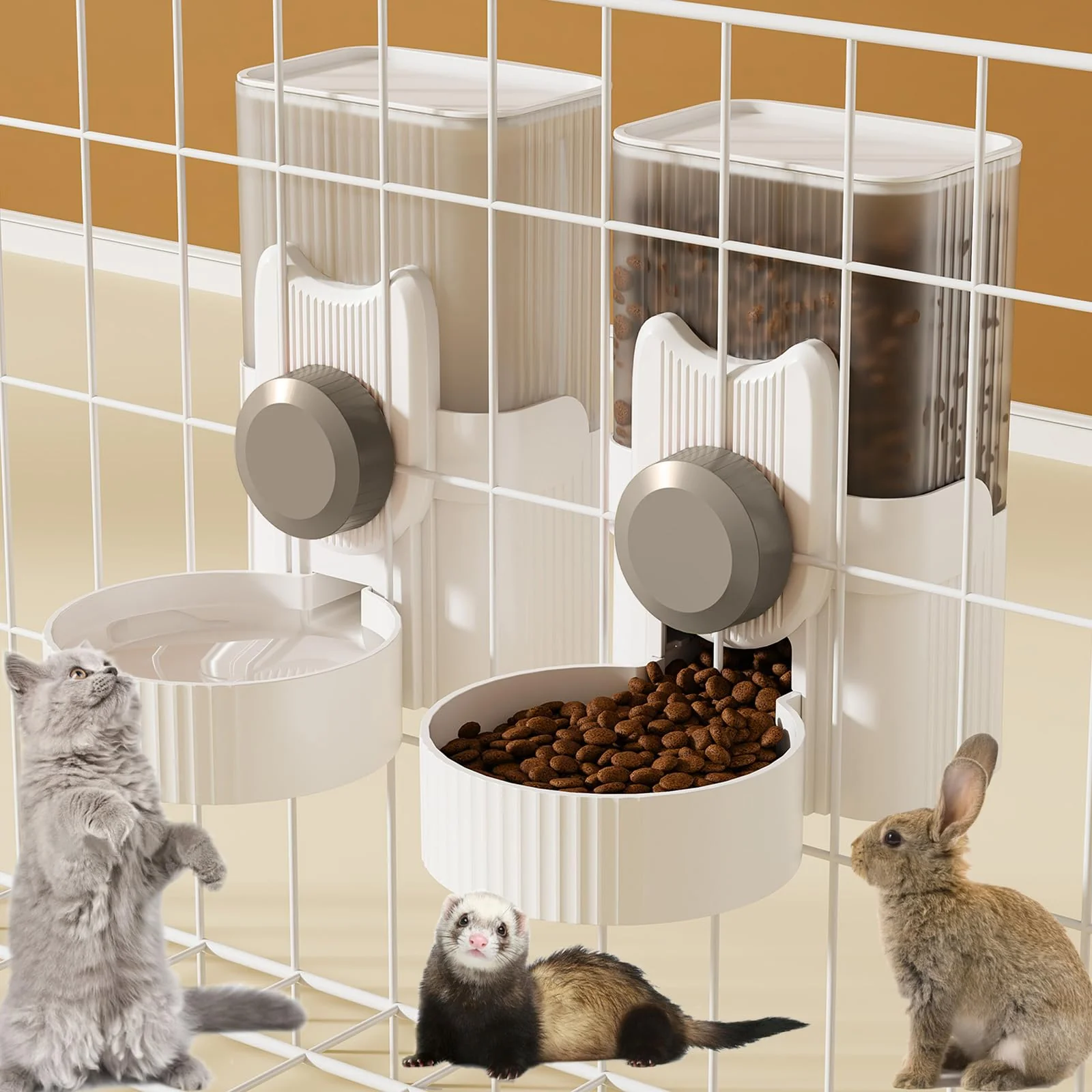 Quality Lemtrflo Rabbit Feeder Water Dispenser for Cage — Automatic Gravity Feed for Small Pets Trusted