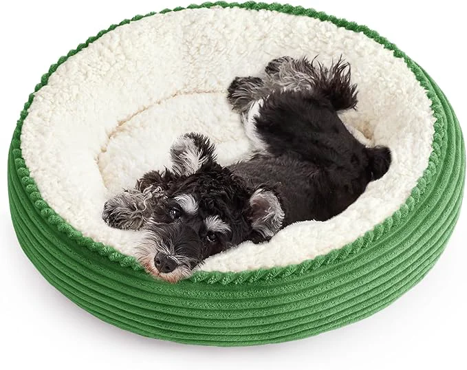 Official Love’s cabin Round Donut Cat and Dog Cushion Bed 25in Pet Bed Contemporary