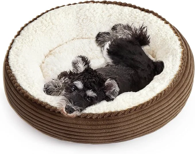 Versatile Love’s cabin Round Donut Cat and Dog Cushion Bed 25in Pet Bed Safe