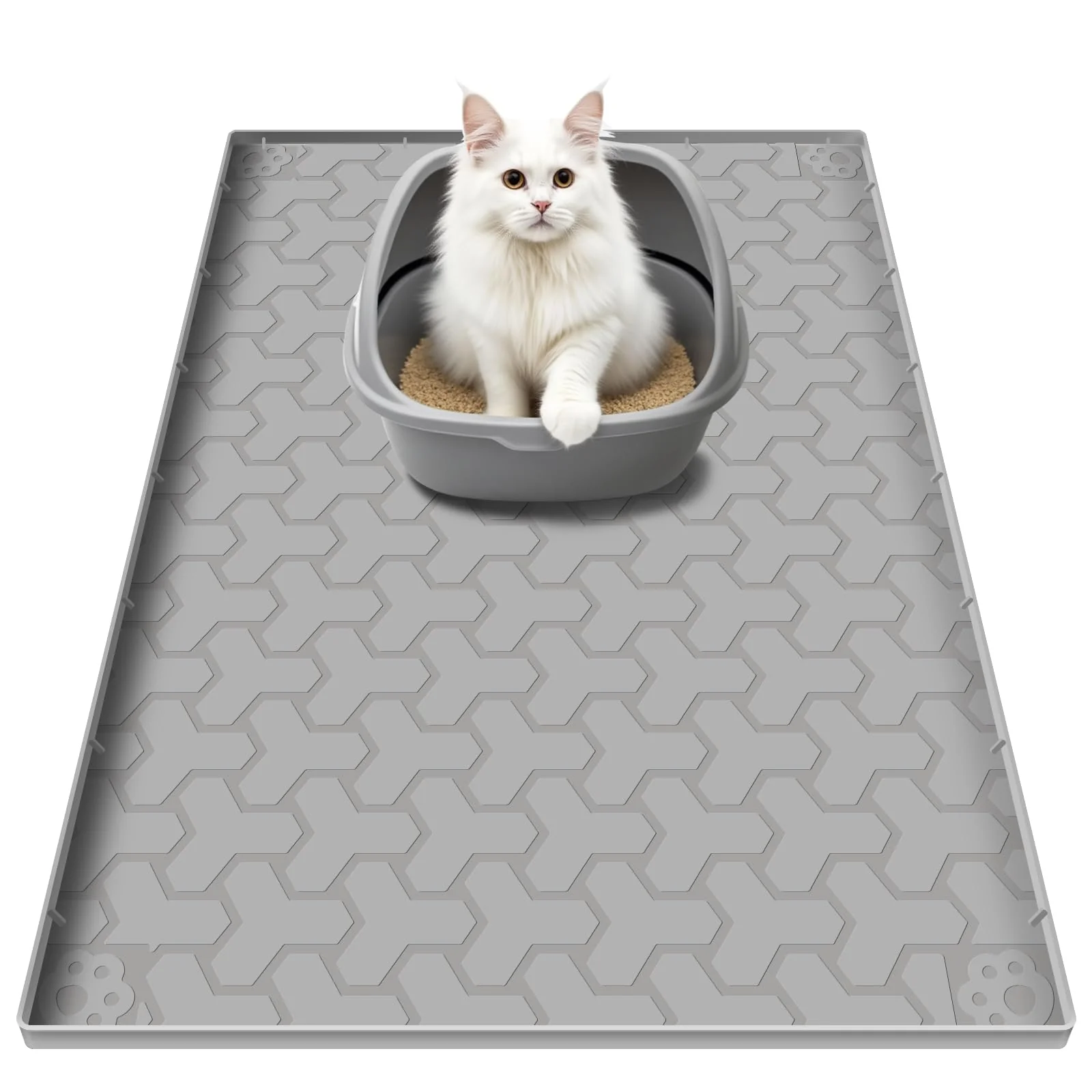 First-Class ANNIL Silicone Cat Litter Mat – Large 34×22 Foldable Waterproof Easy to Clean Professional