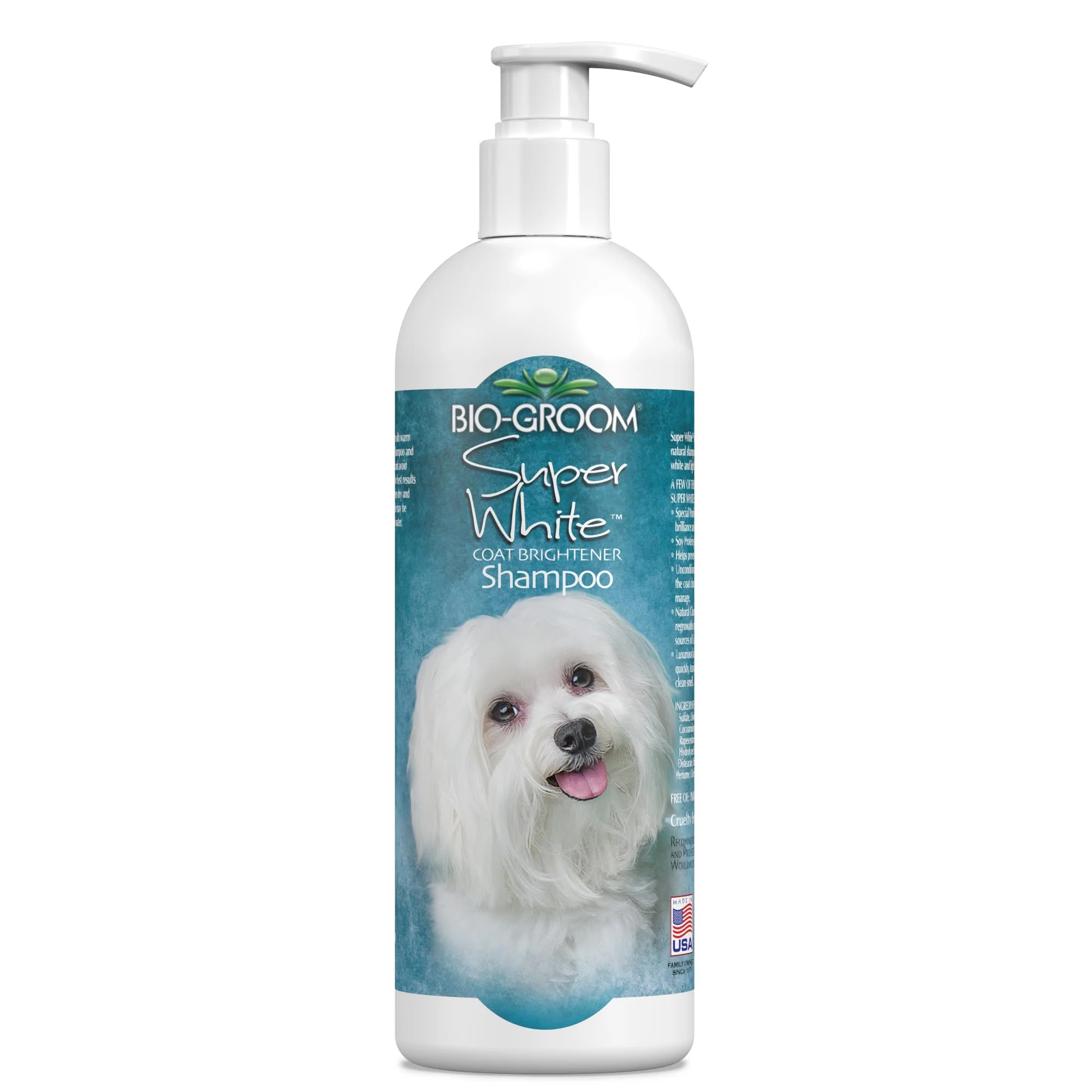 Exclusive Bio-Groom Super White Coat Brightener Shampoo – Whitening Dog Shampoo Made in USA 32 oz Trusted