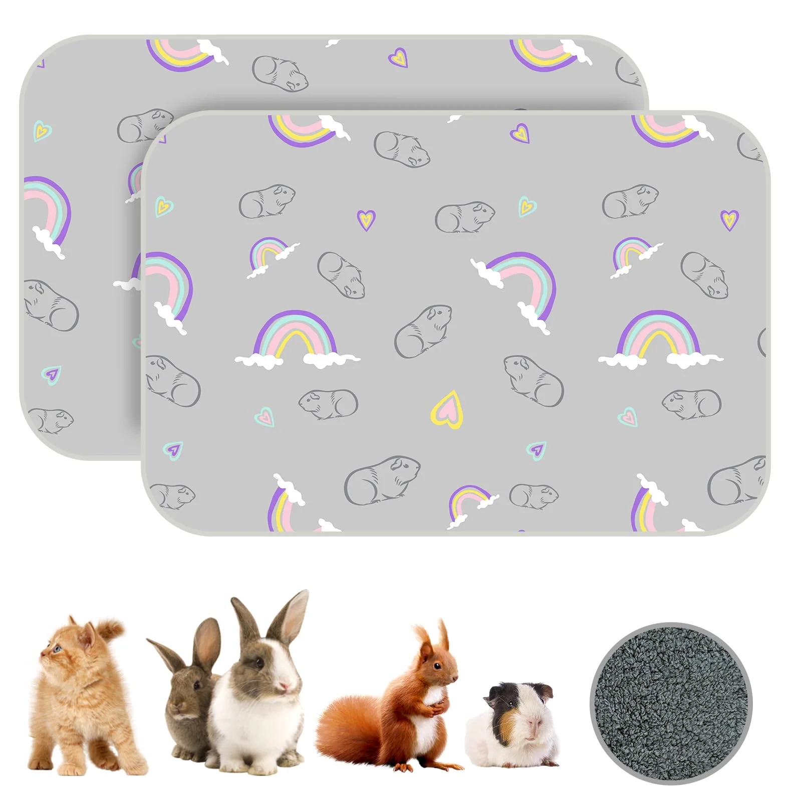 Innovative Homimp 2 Pack Guinea Pig Cage Liners – Washable Waterproof Anti-Slip 16×24 Top-Quality