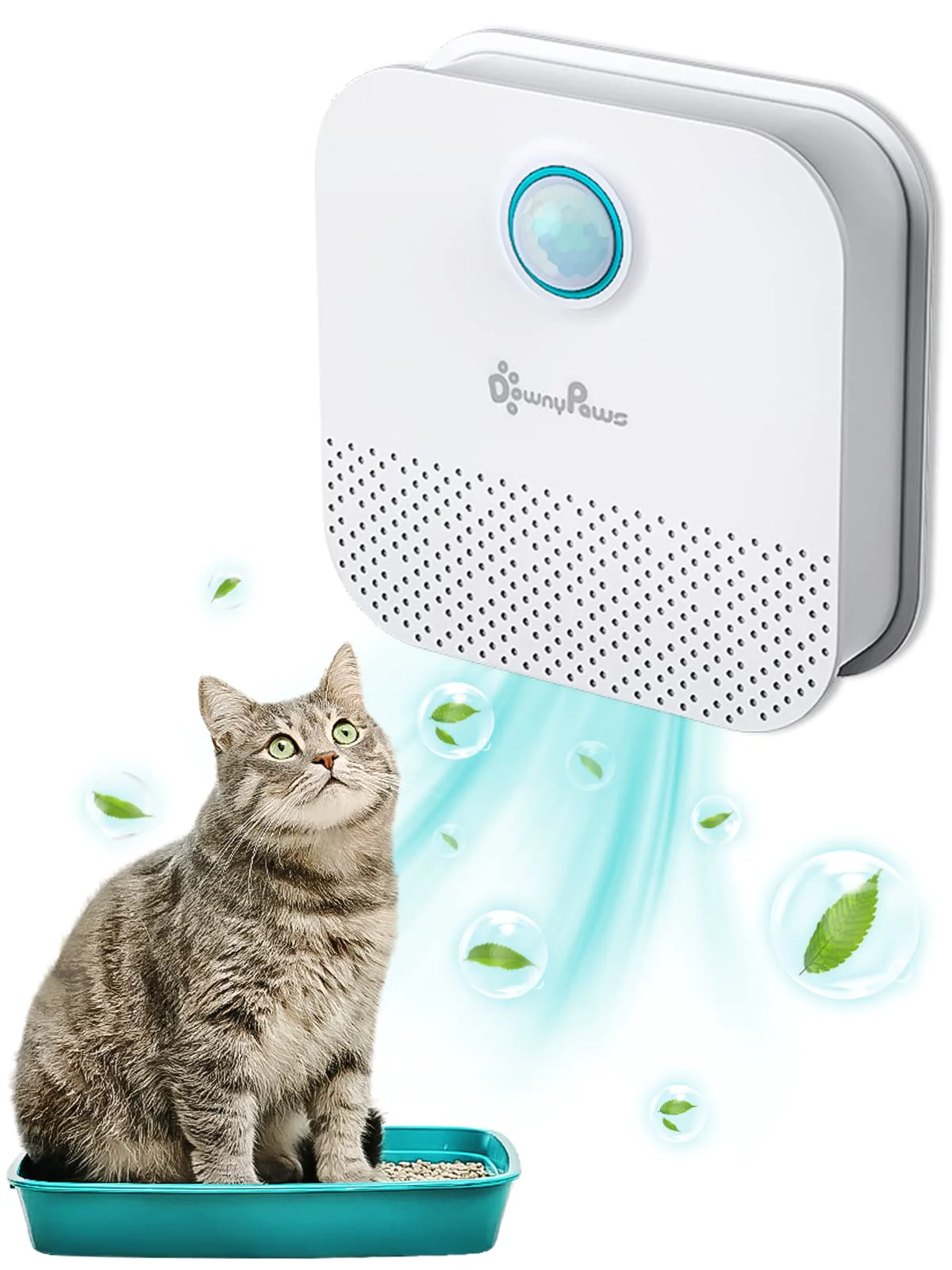 Dependable DownyPaws Cat Litter Deodorizer — Rechargeable Dust- Odor Eliminator for Litter Boxes Organic