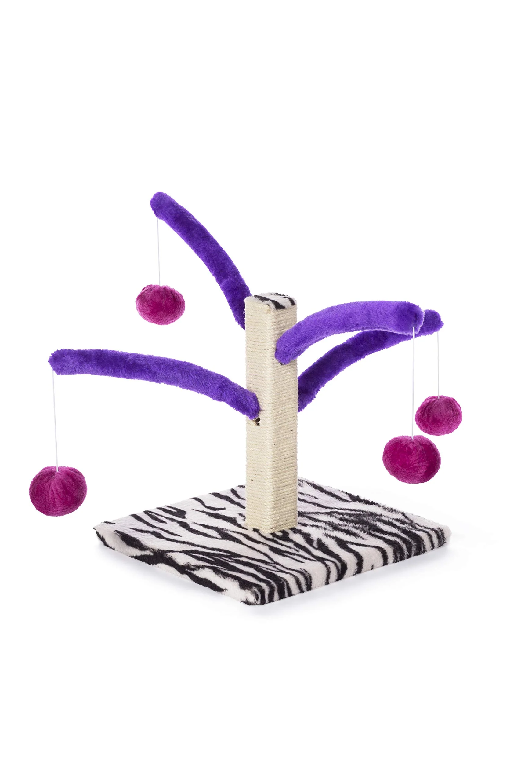 Fine Crafted PH Prevue Hendryx Kitty Power Bounce ‘n Spring Scratcher – Purple Small Reusable