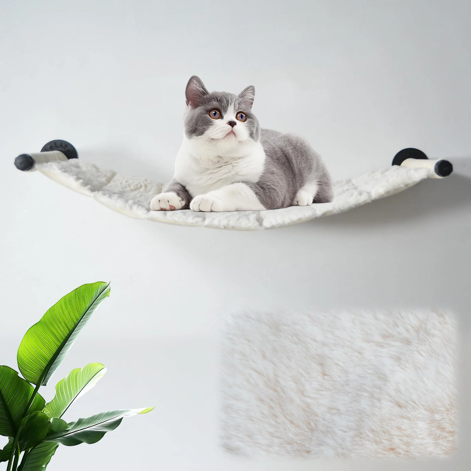 Comfortable XIFOWE Cat Hammock Wall Mounted – 35.43 x 13.58 in Cat Shelves Bed Safe
