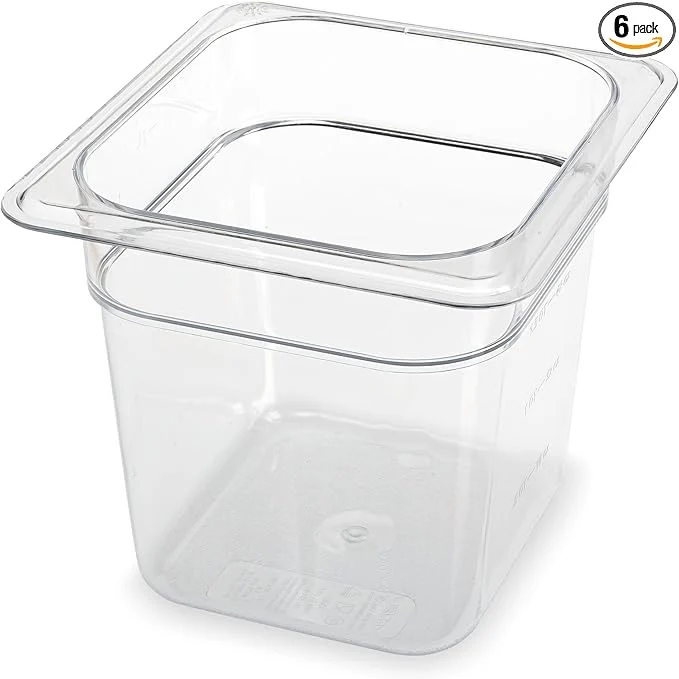 Flexible Carlisle FoodService Products Storplus Food Storage Container Food Pan Chafing Pan for Catering Buffets Restaurants Polycarbonate Pc 1 6 Size 6 Inches Deep Clear Pack of 6 About ThisOverview Expertly Made