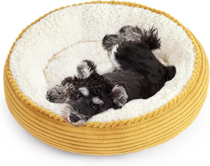 Modern Love’s cabin Round Donut Cat and Dog Cushion Bed 25in Pet Bed Unique