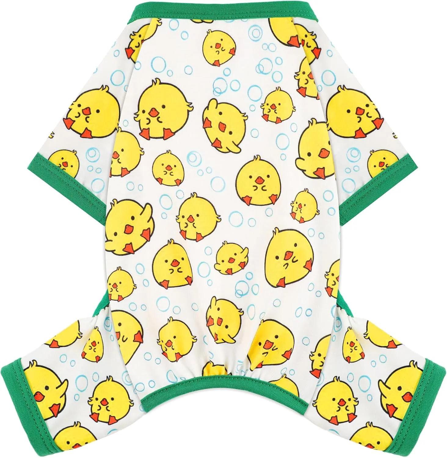 Casual Dog Pajamas Small Sized Dogs Stretchable Summer Dog Clothes Pjs 4 Legs Girl Boy Cute Soft Puppy Outfits Doggie Cat Jammies Jumpsuit Sleeper for Pet Duckling L World-Class