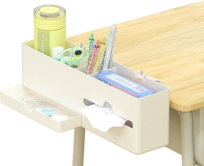 Official Desk Side Storage Organizer Desk Cup Holder No Drill Pen Pencil Phone Holder with Hanging Under Table Clamp On Desktop Side Stationery Organization Accessories for Home Office L-size About ThisOverview Healthy