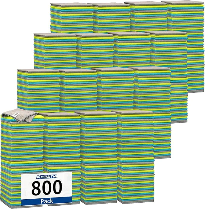 World-Class FIXSMITH Shop Towels-800 Pack Multi-Functional Shop Rags 12 x 16 in Microfiber Cleaning Cloth Highly Absorbent Cleaning Rags Cleaning Towels for Car Kitchen Home OfficeAbout ThisOverview Quality