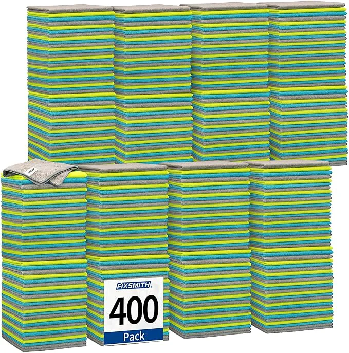 Effective FIXSMITH Shop Towels-400 Pack Multi-Functional Shop Rags 12 x 16 in Microfiber Cleaning Cloth Highly Absorbent Cleaning Rags Cleaning Towels for Car Kitchen Home OfficeAbout ThisOverview Healthy