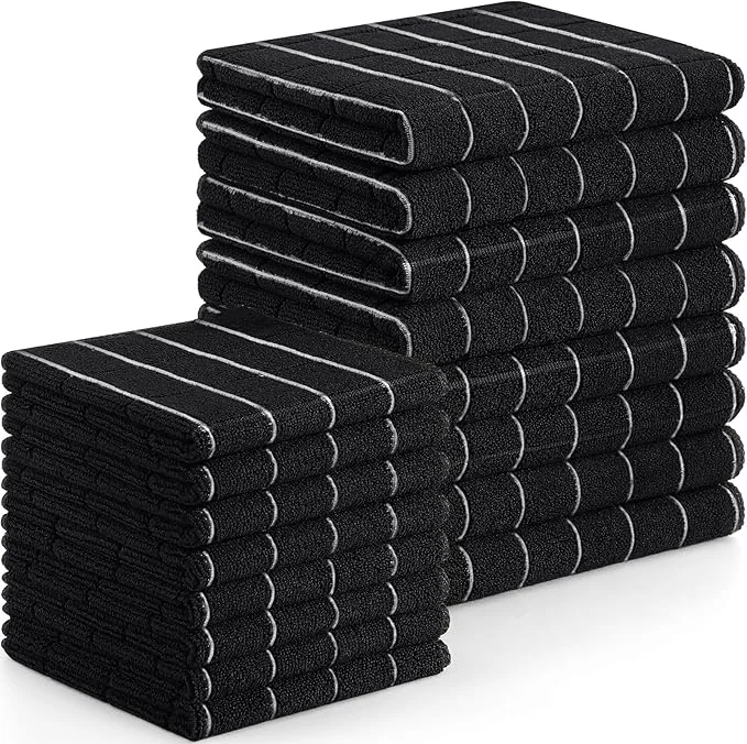 Superior Homaxy Microfiber Kitchen Towels and Dishcloths Set 16 Pack Soft and Absorbent Dish Hand Towels Bulk 28 x 16 Inch 12 x 12 Inch Quick Drying Rags for Washing Dishes GreyAbout ThisOverview Smooth