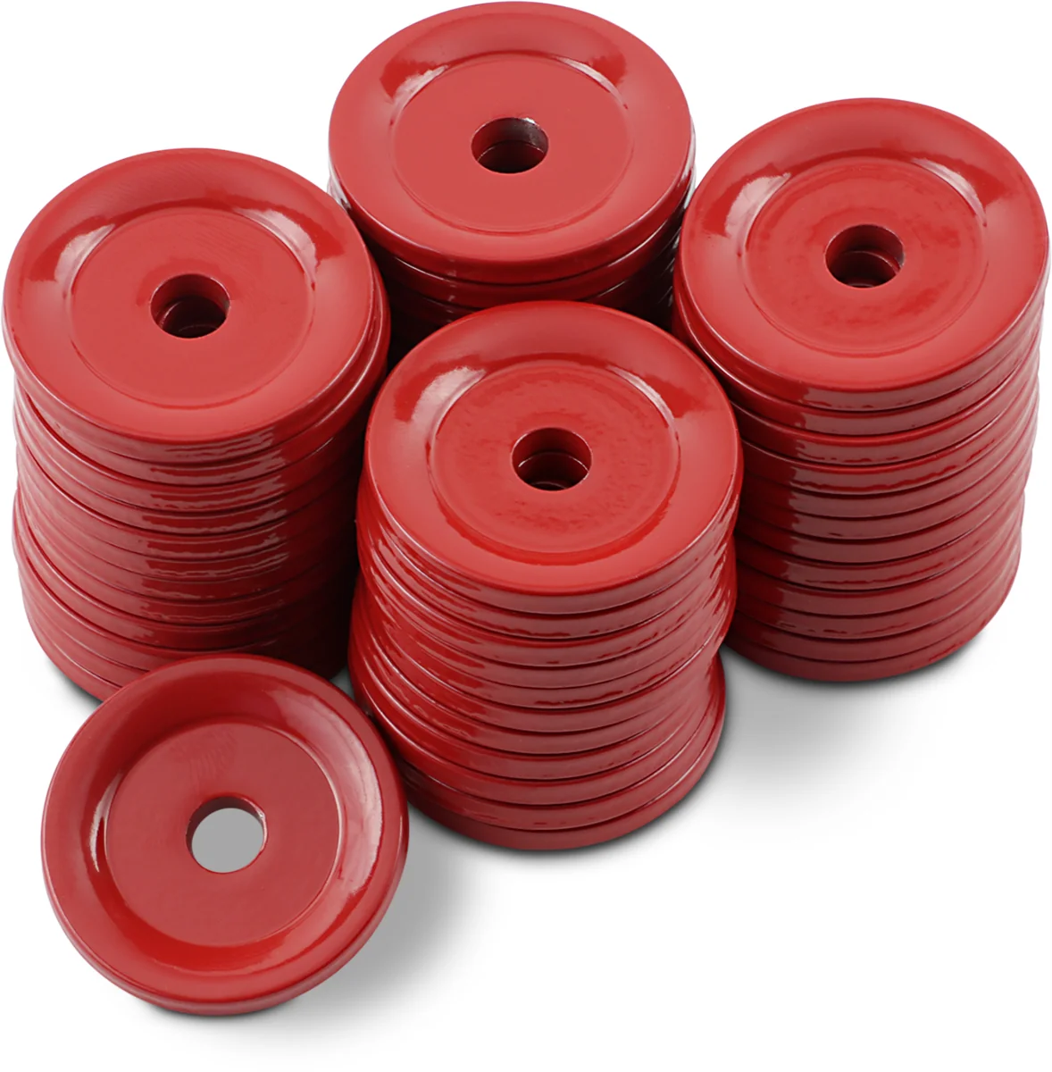 Original WOODY’S Support Plates – Red – Round – 48 Pack ARG-3790-48 Innovative