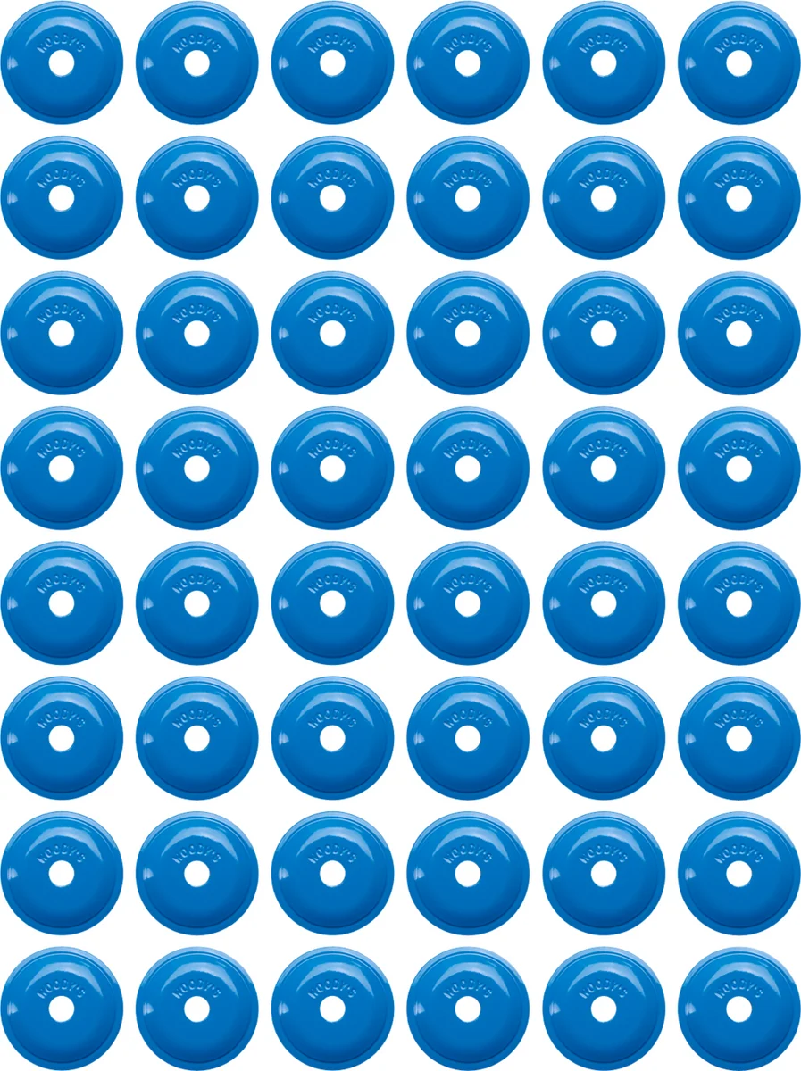 Certified WOODY’S Support Plates – Blue – Round – 48 Pack ARG-3825-48 Safe
