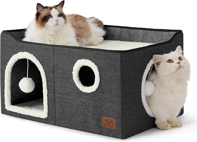 Pure Bedsure Large Cat Beds for Indoor Cats Premium