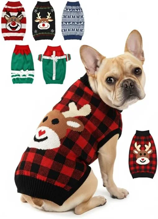 Relaxed Dog Christmas Sweater Soft Warm Pet Clothes Coat Specialty
