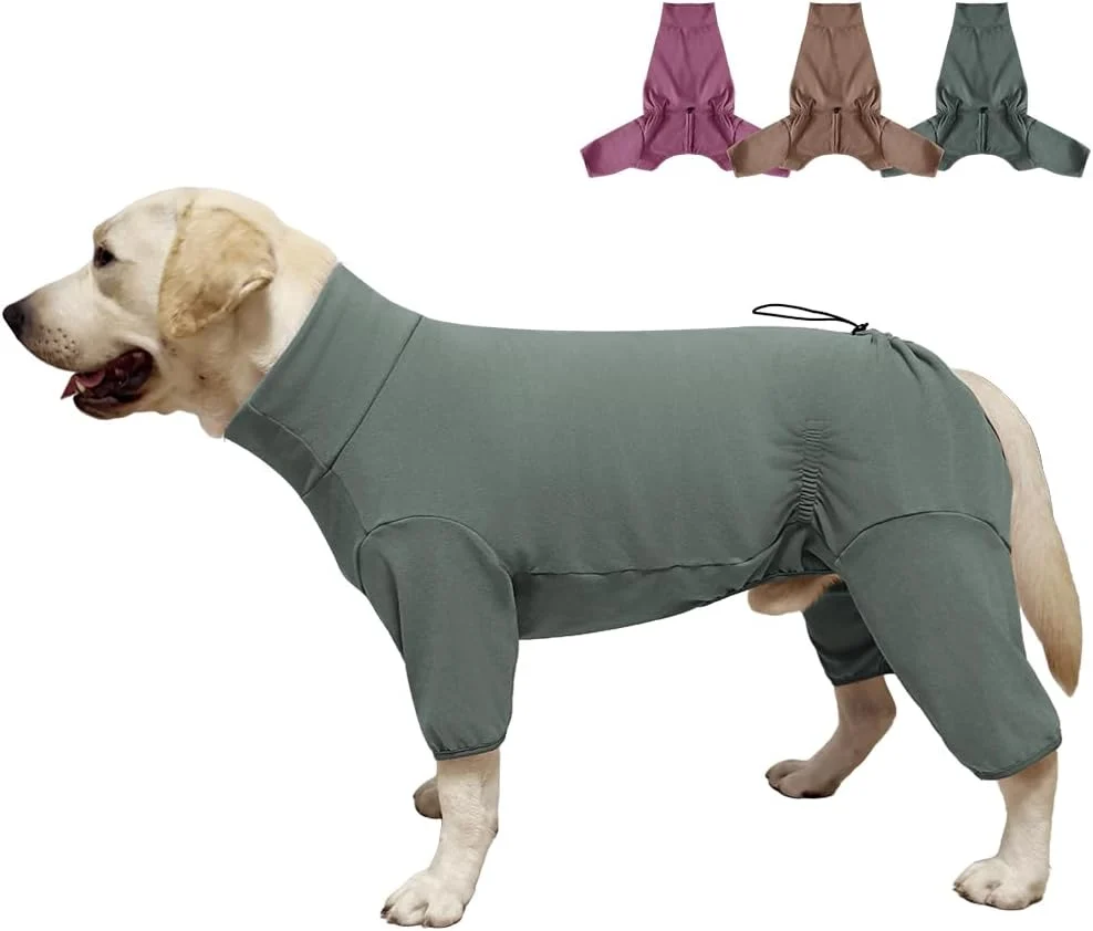 Quality Dog Pyjamas PJS Sweater Clothes and Home Clothing Suitable for Small to Medium Breeds of Dogs Dog Neutering Suits Extra-Large Stretch Fabric Four-Legged Clothes Thickened Green XL Innovative