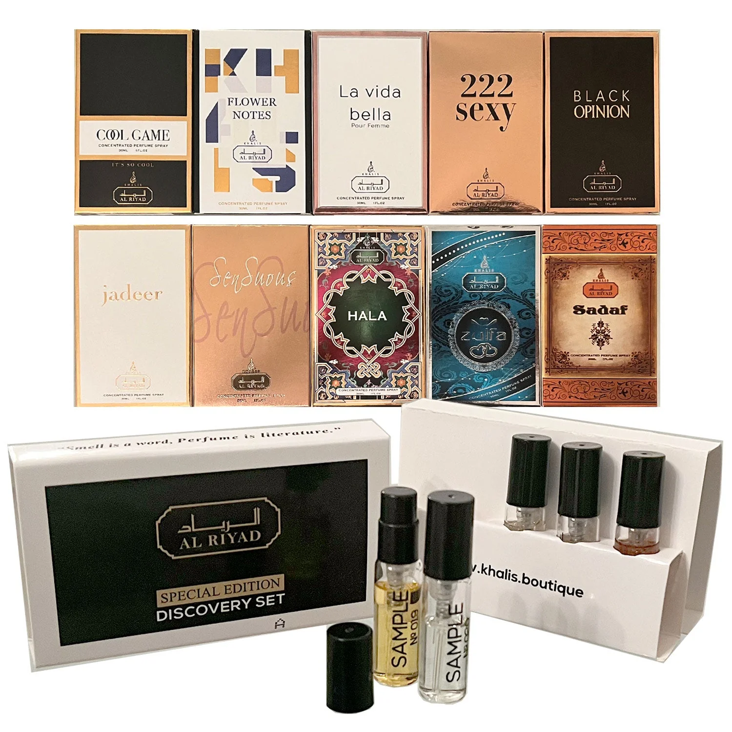 Enhanced ALRIYAD Coffret découverte EDP 10 échantillons pour femmes Environmentally Friendly