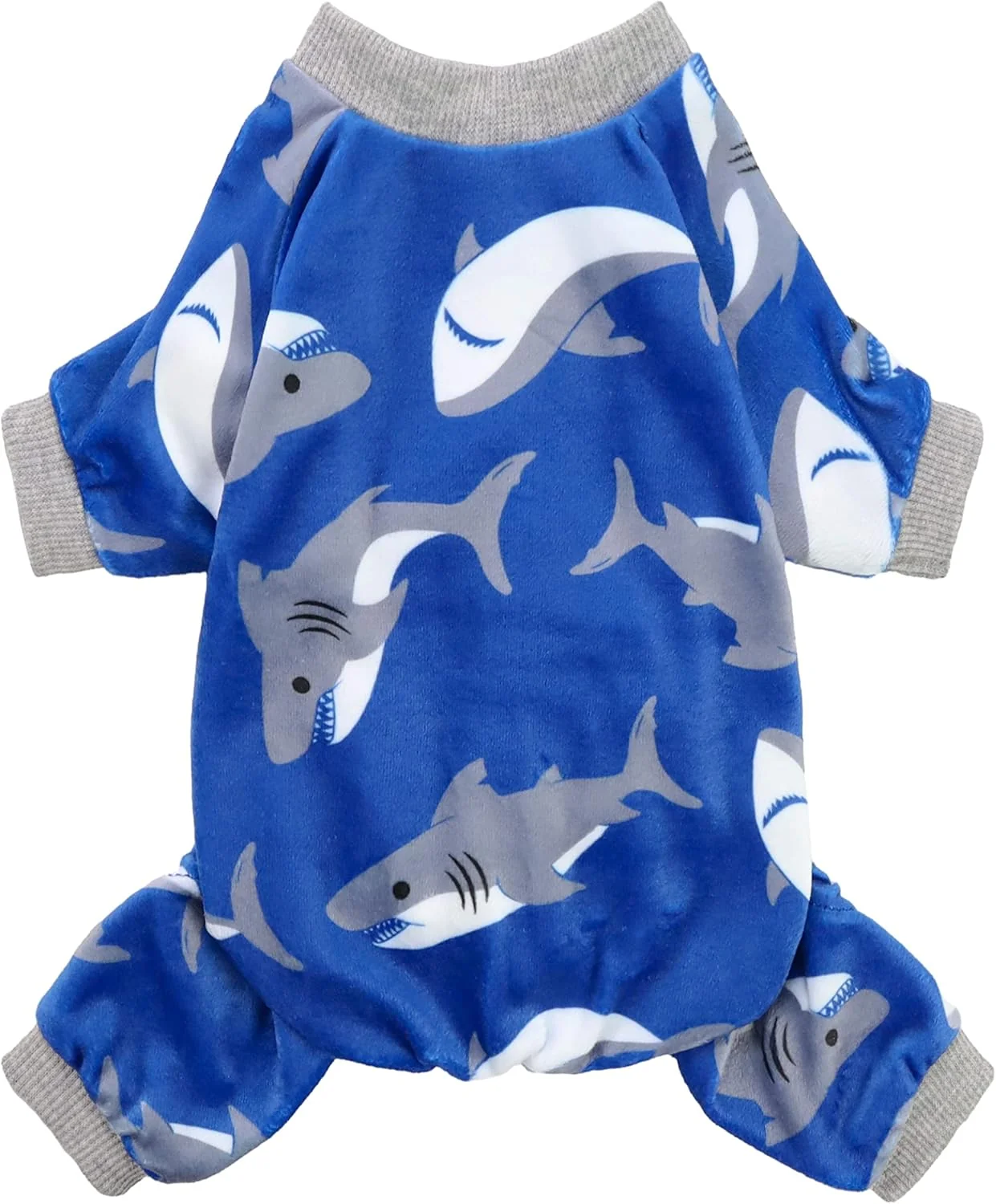 Consistent Fitwarm Shark Dog Pajamas Dog Clothes for Small Dogs Girl Boy Pet Onesie with Feet Cat Outfit Lightweight Velvet Royal Blue Large High-Performance