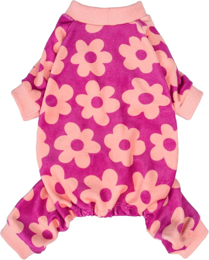 Clean Fitwarm Flower Fleece Dog Pajamas Warm Winter Dog Clothes Fine