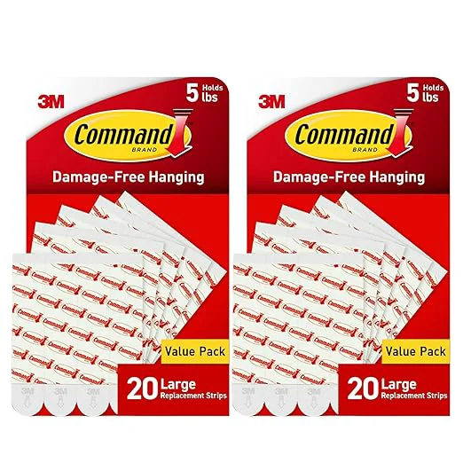Smooth Command Indoor Large Strips Holds up to 5 lb 40 Adhesive Strips – Damage- Wall Hanging Refill Re-Hang Large Hooks for Home Décor and Wall DécorAbout ThisOverview Comfortable