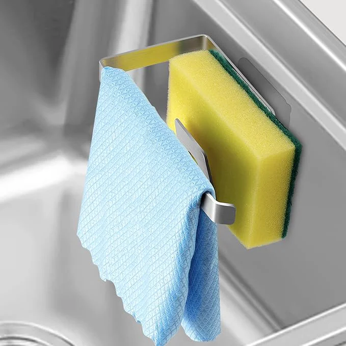 Classic GAViA Kitchen Sink Sponge Holder – Sponge and Dish Cloth Hanger Adhesive Rustproof Kitchen Sink Rack 304 Stainless Steel No DrillingAbout ThisOverview Organic