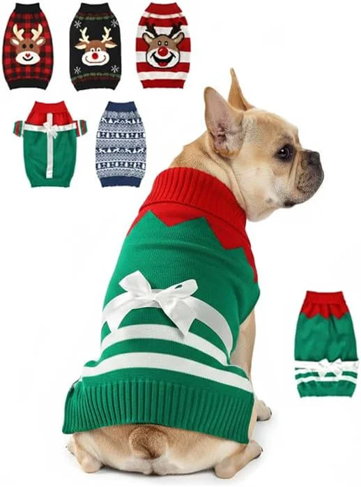 Expertly Made Dog Christmas Sweater Soft Warm Pet Clothes Coat Healthy