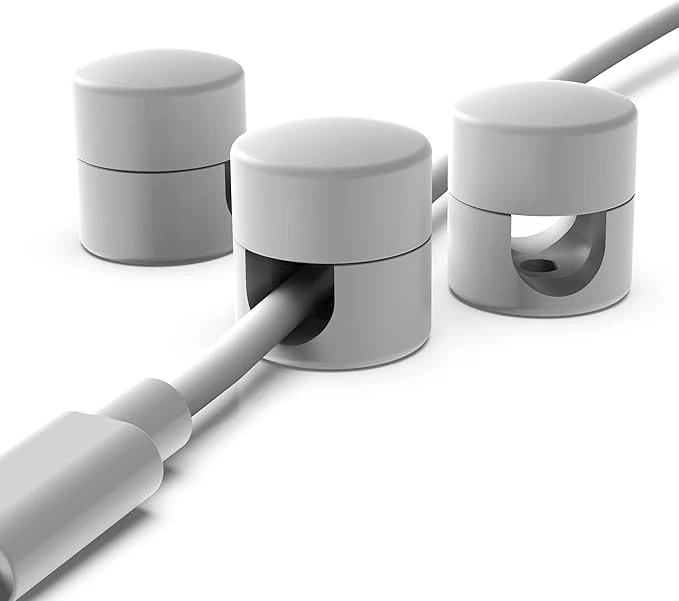 Clean Cable Anchors for Desk Organization White Premium Aluminum Cord Organizers Charger Cable Management Clips for Home Office Stylish Sturdy Functional 3 Pack About ThisOverview Professional