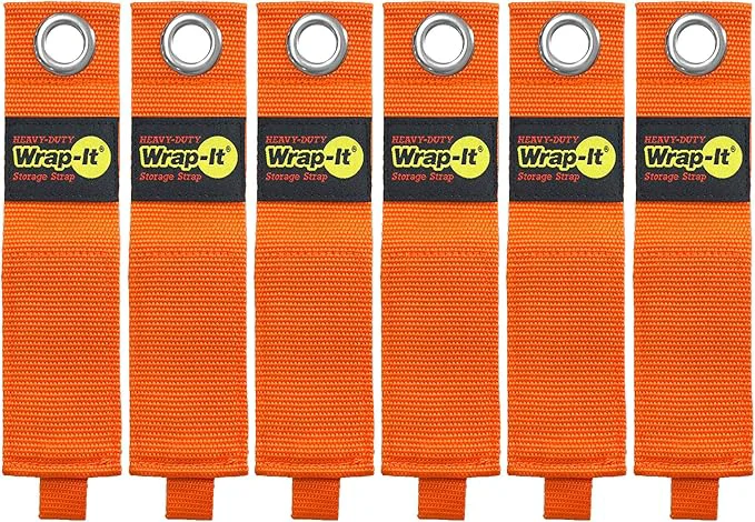 Practical Heavy-Duty Wrap-It Storage Straps – 17-inch 6-Pack Blaze Orange – Garage Organizer and Extension Cord Hanger for Garage Storage Ideas as an Electric Cord Holder with Garage GadgetsAbout ThisOverview User-Friendly