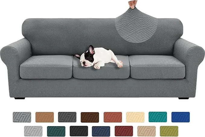 Verified XINEAGE 2025 New 4 Pieces Extra Large Couch Covers for 3 Cushion Sofa Super Stretch Sofa Cover for 3 Large Seat Cushion Universal Slip Cover for Living Room Light Gray 91 -110 3 Cushions About ThisOverview High-End