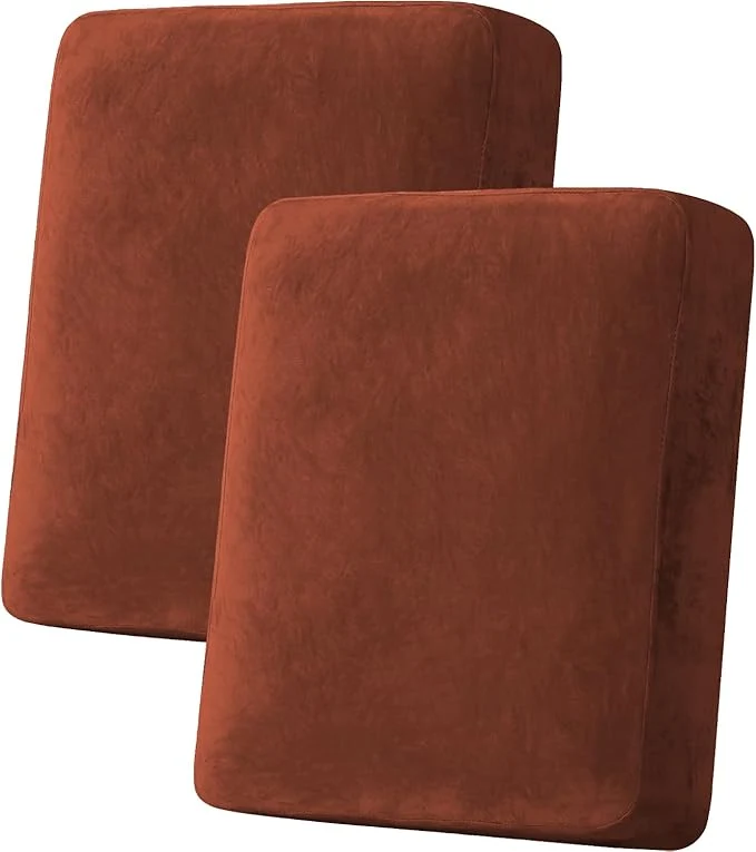 High-Performance H.VERSAILTEX Velvet Stretch Couch Cushion Cover Plush Cushion Slipcover for Chair Loveseat Sofa Cushion Furniture Protector Seat Cushion Sofa Cover 2 Piece Medium Sofa Cushion Covers Rust About ThisOverview Next-Generation