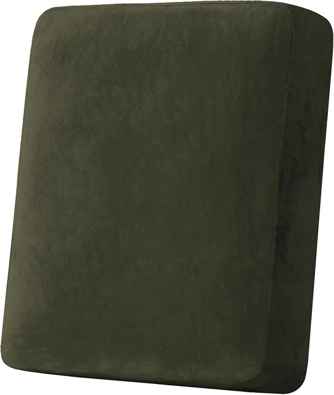Recyclable H.VERSAILTEX Velvet Stretch Couch Cushion Cover Plush Cushion Slipcover for Chair Cushion Furniture Protector Seat Cushion Sofa Cover 1 Piece Armchair Cushion Covers Olive About ThisOverview Expertly Made