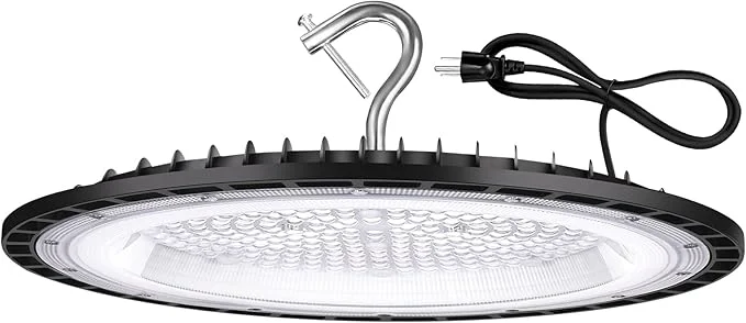 Selected 200W UFO Led High Bay Light Fixture 120VAC 30800LM 5000K Daylight Commercial Shop Bay Lighting 850W MH HPS Equiv. US Plug Area Lighting for Garage Warehouse Barn Gym Factory WorkshopAbout ThisOverview Pure